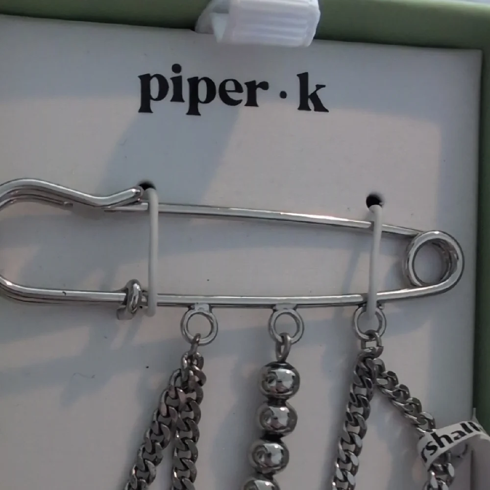 Piper + K Silver and Blue Brooch